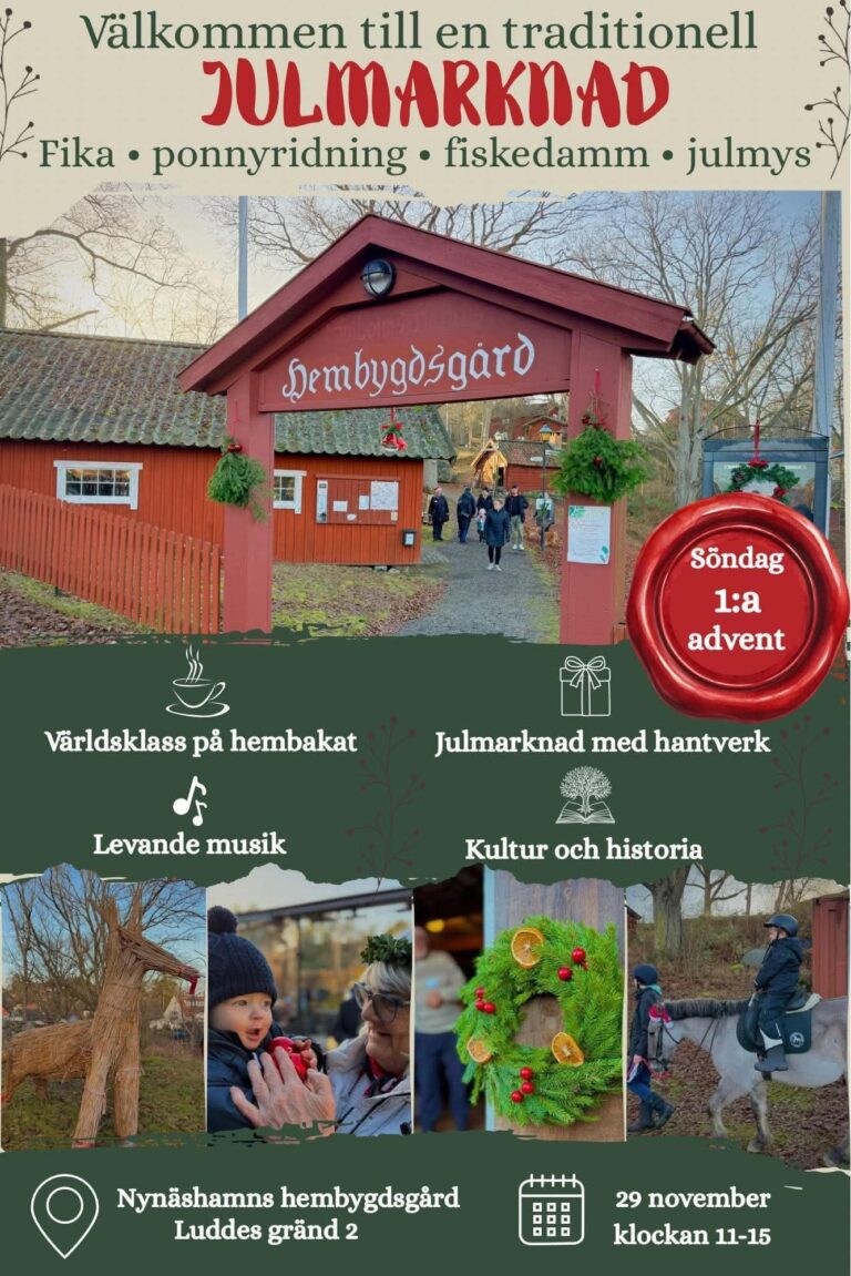 Julmarknad på Nynäshamns hembygdsgård