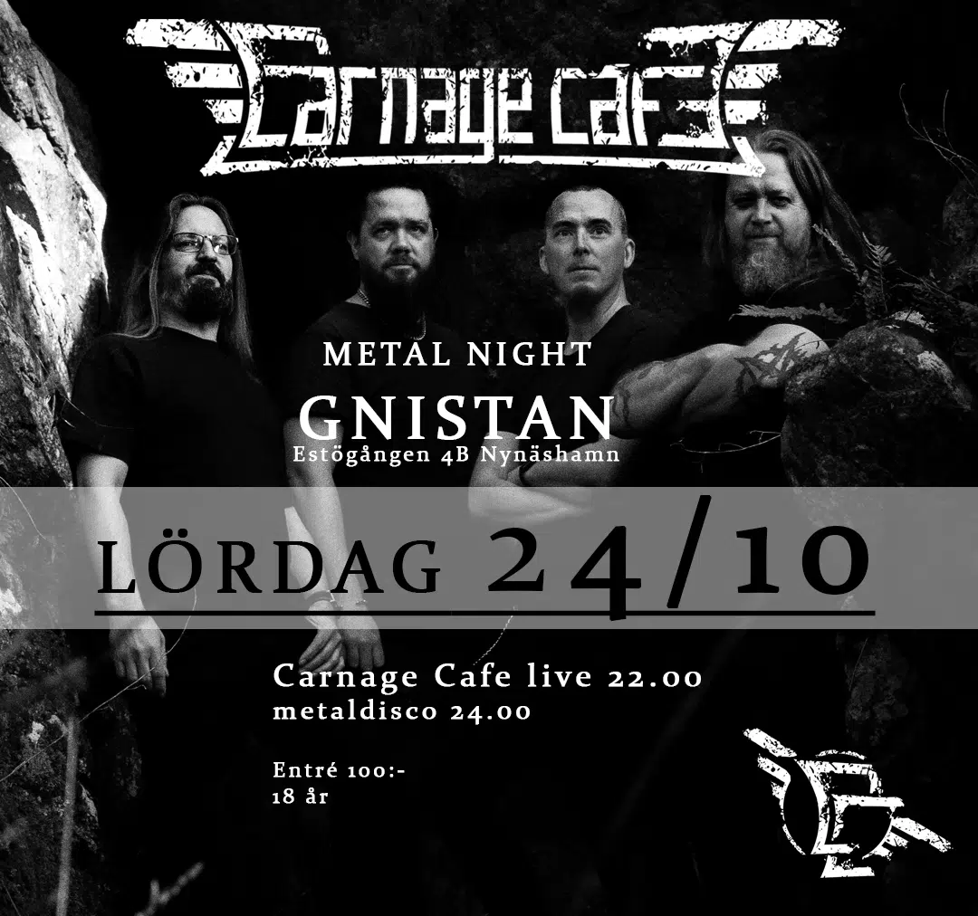 Carnage Café – Metal Night på Gnistan